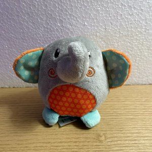 Spark Create Imagine Elephant Rattle Plush Crinkle Ears Stretchy Strap Sensory
